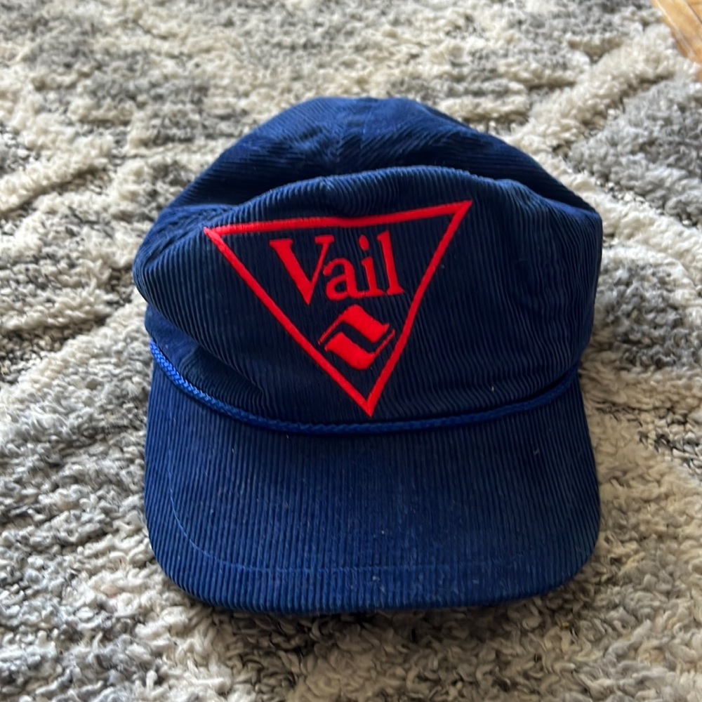 Vintage Vail, Colorado Corduroy Trucker Hat